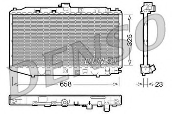 DENSO DRM40002 Радиатор, охлаждение двигателя для HONDA CRX II (Хонда Cрх 2) DENSO DRM40002 Радиатор, охлаждение двигателя для HONDA CRX II (Хонда Cрх 2)