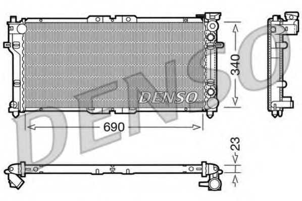 DENSO DRM44004 Радиатор, охлаждение двигателя 