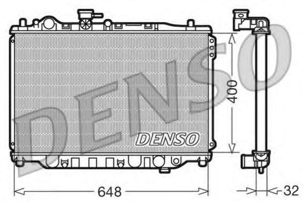 DENSO DRM44007 Радиатор, охлаждение двигателя для MAZDA 626 III (Мазда 626 3) DENSO DRM44007 Радиатор, охлаждение двигателя для MAZDA 626 III (Мазда 626 3)