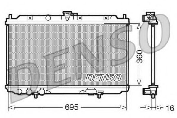DENSO DRM46012 Радиатор, охлаждение двигателя для NISSAN (Ниссан) DENSO DRM46012 Радиатор, охлаждение двигателя для NISSAN (Ниссан)