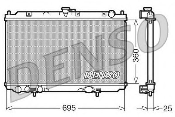 DENSO DRM46014 Радиатор, охлаждение двигателя для NISSAN (Ниссан) DENSO DRM46014 Радиатор, охлаждение двигателя для NISSAN (Ниссан)