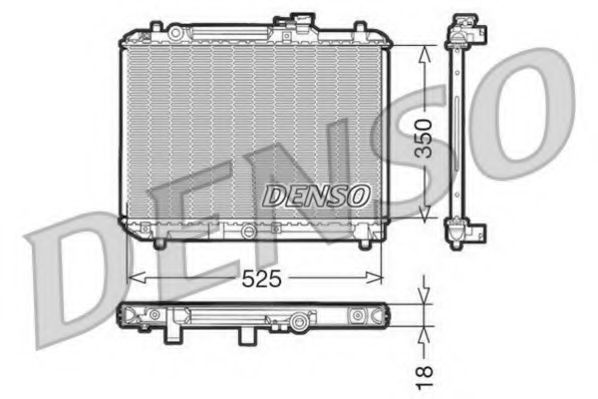 DENSO DRM47001 Радиатор, охлаждение двигателя 