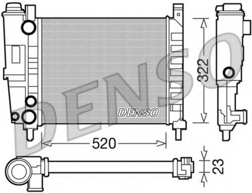 DENSO DRM09144 Радиатор, охлаждение двигателя для FIAT (Фиат) DENSO DRM09144 Радиатор, охлаждение двигателя для FIAT (Фиат)