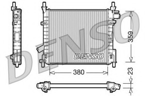 DENSO DRM10062 Радиатор, охлаждение двигателя для FORD KA (Форд Ка) DENSO DRM10062 Радиатор, охлаждение двигателя для FORD KA (Форд Ка)