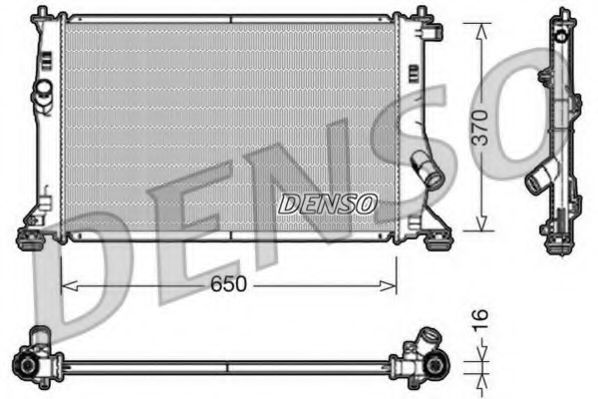 DENSO DRM10076 Радиатор, охлаждение двигателя для MAZDA (Мазда) DENSO DRM10076 Радиатор, охлаждение двигателя для MAZDA (Мазда)