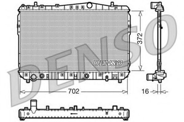 DENSO DRM15002 Радиатор, охлаждение двигателя для CHEVROLET LACETTI (Шевроле Лачетти) DENSO DRM15002 Радиатор, охлаждение двигателя для CHEVROLET LACETTI (Шевроле Лачетти)