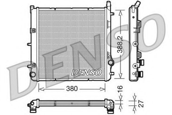 DENSO DRM21005 Радиатор, охлаждение двигателя для PEUGEOT 207 (Пежо 207) DENSO DRM21005 Радиатор, охлаждение двигателя для PEUGEOT 207 (Пежо 207)