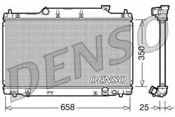 DENSO DRM40007 Радиатор, охлаждение двигателя 