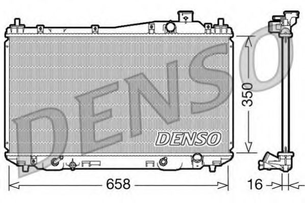 DENSO DRM40008 Радиатор, охлаждение двигателя 