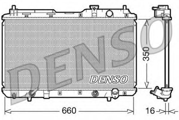 DENSO DRM40010 Радиатор, охлаждение двигателя 