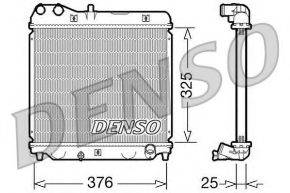 DENSO DRM40015 Радиатор, охлаждение двигателя 