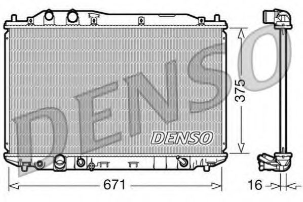 DENSO DRM40018 Радиатор, охлаждение двигателя 