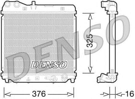 DENSO DRM40026 Радиатор, охлаждение двигателя 