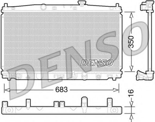DENSO DRM40032 Радиатор, охлаждение двигателя 