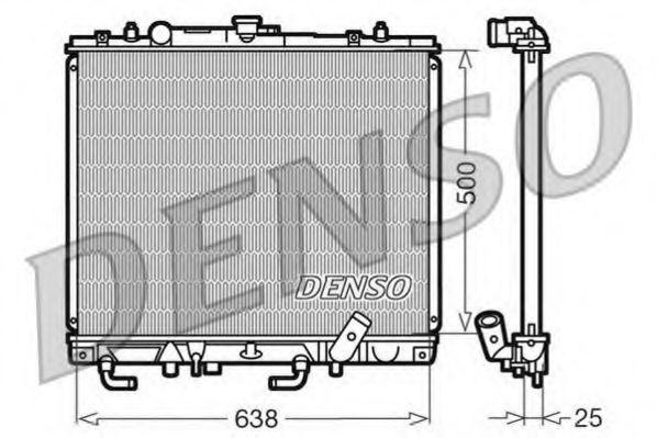 DENSO DRM45016 Радиатор, охлаждение двигателя для MITSUBISHI CHALLENGER (Митсубиши/митсубиси Чаллэнгэр) DENSO DRM45016 Радиатор, охлаждение двигателя для MITSUBISHI CHALLENGER (Митсубиши/митсубиси Чаллэнгэр)