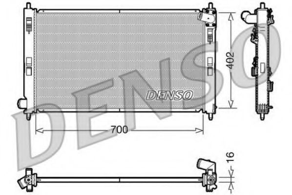 DENSO DRM45023 Радиатор, охлаждение двигателя для MITSUBISHI LANCER (Митсубиши/митсубиси Ланcэр) DENSO DRM45023 Радиатор, охлаждение двигателя для MITSUBISHI LANCER (Митсубиши/митсубиси Ланcэр)