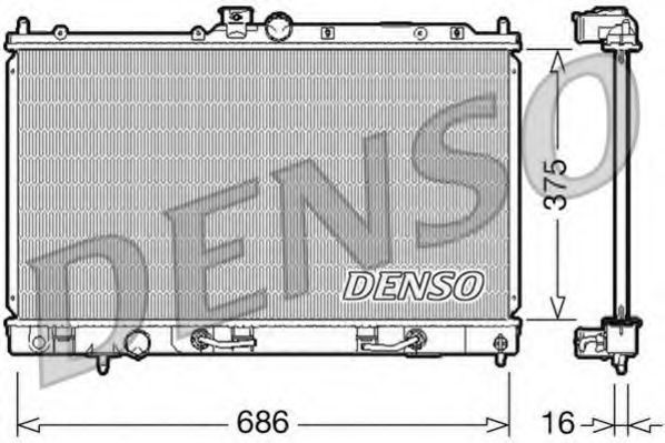 DENSO DRM45024 Радиатор, охлаждение двигателя для MITSUBISHI LANCER (Митсубиши/митсубиси Ланcэр) DENSO DRM45024 Радиатор, охлаждение двигателя для MITSUBISHI LANCER (Митсубиши/митсубиси Ланcэр)
