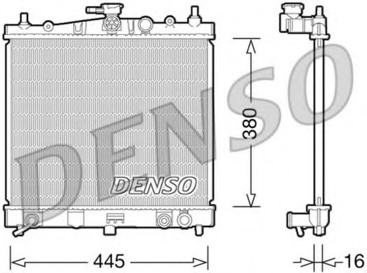 DENSO DRM46036 Радиатор, охлаждение двигателя для NISSAN (Ниссан)