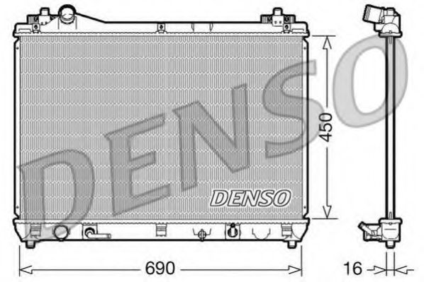 DENSO DRM47017 Радиатор, охлаждение двигателя 