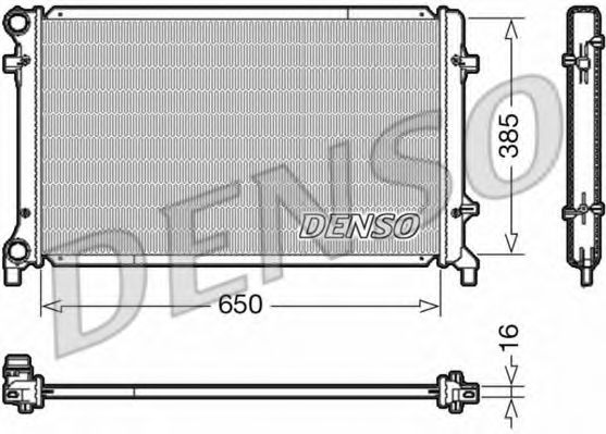 DENSO DRM02014 Радиатор, охлаждение двигателя для SEAT ALTEA (Сеат Алтэа) DENSO DRM02014 Радиатор, охлаждение двигателя для SEAT ALTEA (Сеат Алтэа)