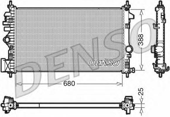 DENSO DRM20109 Радиатор, охлаждение двигателя для OPEL (Опель) DENSO DRM20109 Радиатор, охлаждение двигателя для OPEL (Опель)