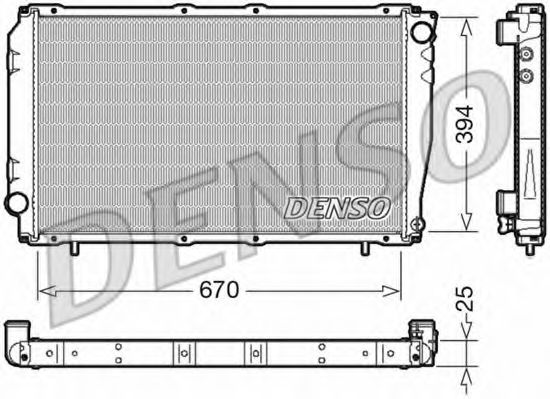 DENSO DRM36016 Радиатор, охлаждение двигателя 