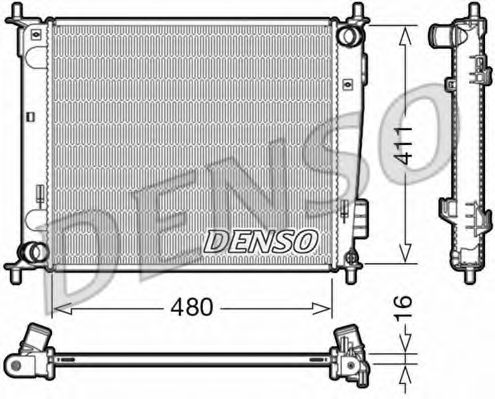 DENSO DRM43003 Радиатор, охлаждение двигателя 