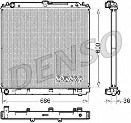 DENSO DRM46041 Радиатор, охлаждение двигателя 
