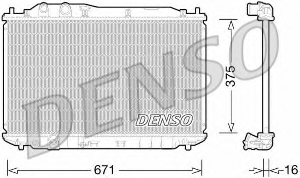 DENSO DRM40028 Радиатор, охлаждение двигателя 