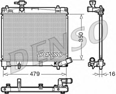 DENSO DRM50086 Радиатор, охлаждение двигателя для TOYOTA RACTIS (Тойота/тоета Раcтис) DENSO DRM50086 Радиатор, охлаждение двигателя для TOYOTA RACTIS (Тойота/тоета Раcтис)