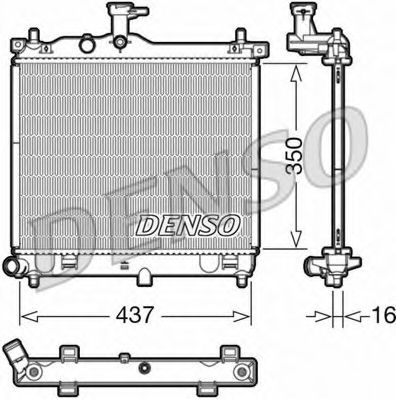 DENSO DRM41012 Радиатор, охлаждение двигателя 