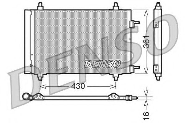 DENSO DCN07019 Конденсатор, кондиционер для CITROëN (Cитроëн) DENSO DCN07019 Конденсатор, кондиционер для CITROëN (Cитроëн)