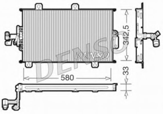 DENSO DCN09140 Конденсатор, кондиционер для FIAT TEMPRA (Фиат Тэмпра) DENSO DCN09140 Конденсатор, кондиционер для FIAT TEMPRA (Фиат Тэмпра)