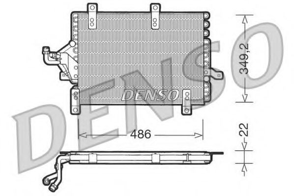 DENSO DCN09141 Конденсатор, кондиционер для FIAT TEMPRA (Фиат Тэмпра) DENSO DCN09141 Конденсатор, кондиционер для FIAT TEMPRA (Фиат Тэмпра)