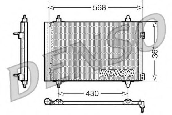 DENSO DCN07008 Конденсатор, кондиционер для CITROëN (Cитроëн) DENSO DCN07008 Конденсатор, кондиционер для CITROëN (Cитроëн)