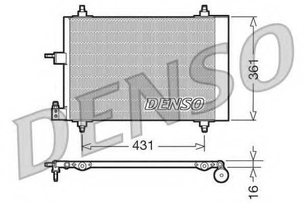 DENSO DCN07009 Конденсатор, кондиционер для PEUGEOT PARTNER PATAGONICA / URBANA (Пежо Партнер патагоника / урбана) DENSO DCN07009 Конденсатор, кондиционер для PEUGEOT PARTNER PATAGONICA / URBANA (Пежо Партнер патагоника / урбана)