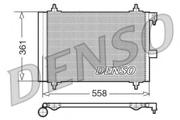 DENSO DCN21025 Конденсатор, кондиционер для CITROëN (Cитроëн) DENSO DCN21025 Конденсатор, кондиционер для CITROëN (Cитроëн)