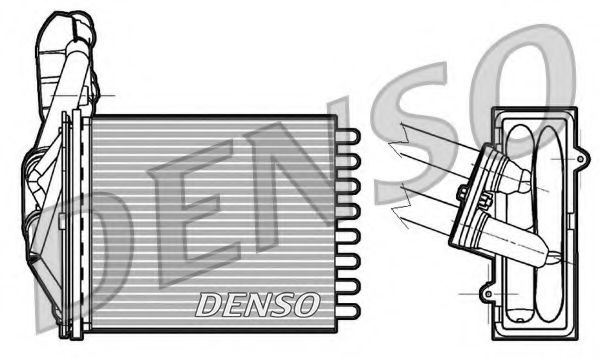 DENSO DRR09042 Теплообменник, отопление салона для FIAT 500 (Фиат 500) DENSO DRR09042 Теплообменник, отопление салона для FIAT 500 (Фиат 500)