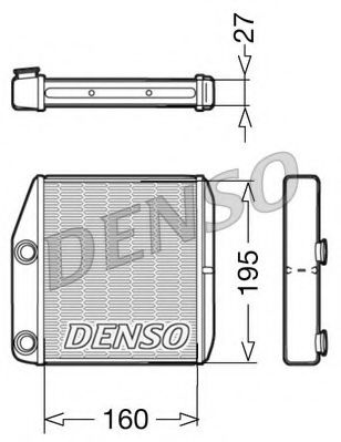 DENSO DRR09075 Теплообменник, отопление салона для ABARTH PUNTO (Абартх Пунто) DENSO DRR09075 Теплообменник, отопление салона для ABARTH PUNTO (Абартх Пунто)