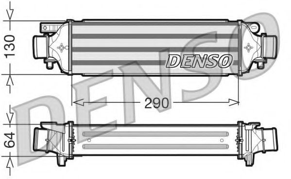 DENSO DIT09113 Интеркулер для FIAT 500 (Фиат 500) DENSO DIT09113 Интеркулер для FIAT 500 (Фиат 500)