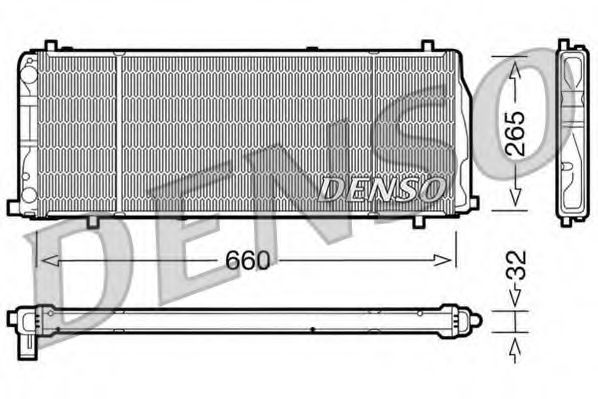 DENSO DRM02004 Радиатор, охлаждение двигателя для AUDI 100 (Ауди 100) DENSO DRM02004 Радиатор, охлаждение двигателя для AUDI 100 (Ауди 100)