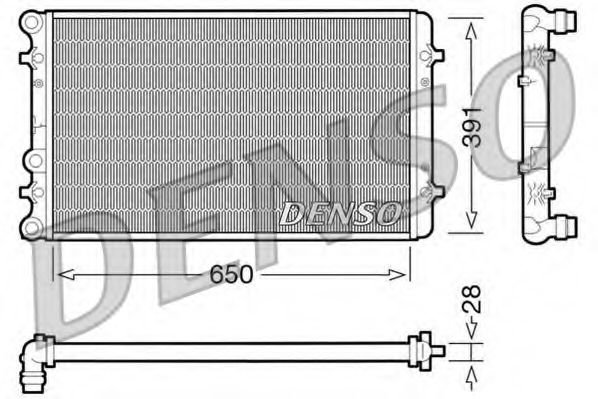 DENSO DRM02007 Радиатор, охлаждение двигателя для AUDI TT (Ауди Тт) DENSO DRM02007 Радиатор, охлаждение двигателя для AUDI TT (Ауди Тт)