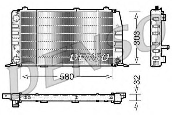 DENSO DRM02010 Радиатор, охлаждение двигателя для AUDI 100 (Ауди 100) DENSO DRM02010 Радиатор, охлаждение двигателя для AUDI 100 (Ауди 100)