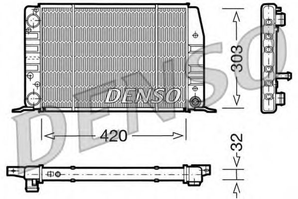 DENSO DRM02012 Радиатор, охлаждение двигателя для AUDI 4000 (Ауди 4000) DENSO DRM02012 Радиатор, охлаждение двигателя для AUDI 4000 (Ауди 4000)