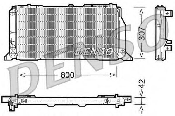 DENSO DRM02013 Радиатор, охлаждение двигателя для AUDI 90 (Ауди 90) DENSO DRM02013 Радиатор, охлаждение двигателя для AUDI 90 (Ауди 90)