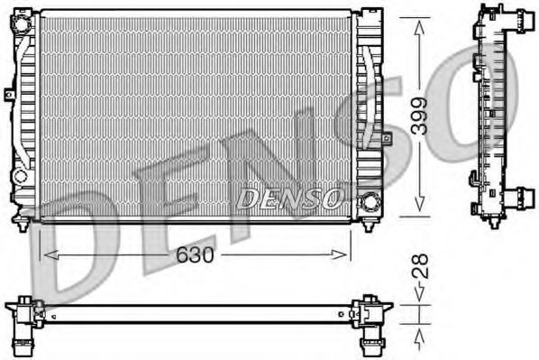 DENSO DRM02032 Радиатор, охлаждение двигателя для VOLKSWAGEN (Фольксваген) DENSO DRM02032 Радиатор, охлаждение двигателя для VOLKSWAGEN (Фольксваген)