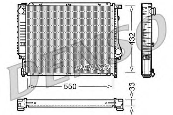DENSO DRM05023 Радиатор, охлаждение двигателя для BMW 7 (Бмв 7) DENSO DRM05023 Радиатор, охлаждение двигателя для BMW 7 (Бмв 7)