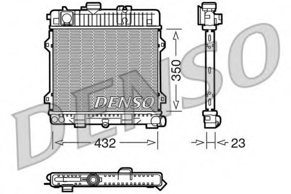 DENSO DRM05024 Радиатор, охлаждение двигателя для BMW 3 (Бмв 3) DENSO DRM05024 Радиатор, охлаждение двигателя для BMW 3 (Бмв 3)
