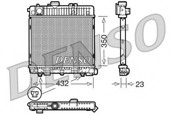 DENSO DRM05025 Радиатор, охлаждение двигателя для BMW 3 (Бмв 3) DENSO DRM05025 Радиатор, охлаждение двигателя для BMW 3 (Бмв 3)