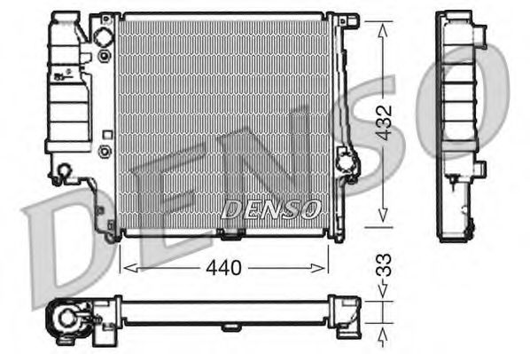 DENSO DRM05038 Радиатор, охлаждение двигателя для BMW 3 (Бмв 3) DENSO DRM05038 Радиатор, охлаждение двигателя для BMW 3 (Бмв 3)
